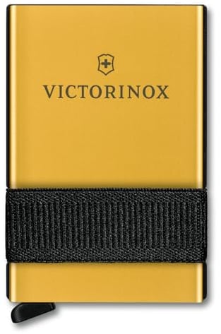 Victorinox Smart Card Wallet, 2 in 1 Portemonnaie mit Multitool, 10 Funktionen, Swiss Made, Kartenetui, inkl. Geldscheinband, Delightful Gold (Gold)
