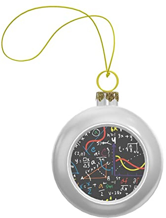 Mathematik und Physik Weihnachtskugel, Ornamente, bruchsicher, hängende Kugeln, 6,1 cm, Weihnachtsbaumschmuck, Urlaub, Hochzeit, Party, Dekoration