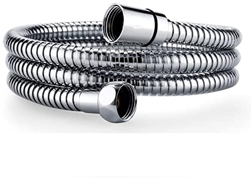 Oupukle Edelstahl Duschschlauch 1,5 m, Flexibel Universal Brauseschlauch mit Premium doppelten Messingkopf, Duschschlauch 150cm Anti-Twist, Anti-Knick