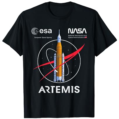 NASA Artemis Missione SLS Worm and ESA Logo Maglietta