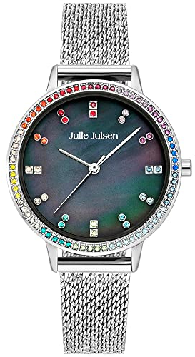 Julie Julsen JJW2100SME Uhr Damenuhr Edelstahl Metall 3 bar Analog Silber