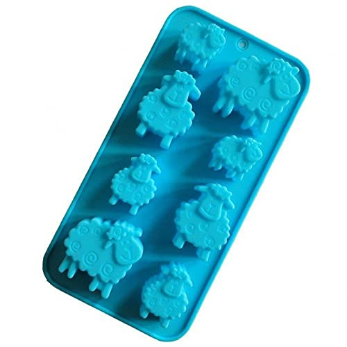 Dinntty Silikon Schokolade Süßigkeiten Form 8 Löcher Schaf geformte Schokolade Form Antihaft Eid Mubarak Tier Form Dessert Form