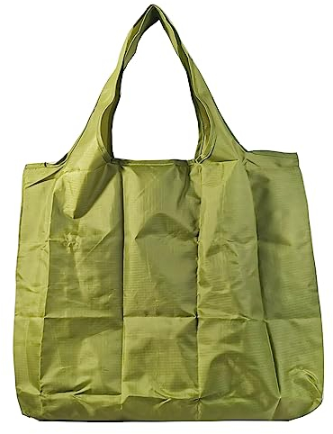 Lin’s Liliana große Faltbare Tasche 43x66cm, wiederverwendbare Einkauftasche leichte Handtasche schnelltrocknend reißfest für Einkauf Reise Ausflug (Grün)
