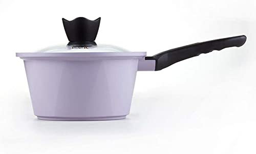Integratore Alimentare Antiaderente Piccola Pentola per Latte Cottura Noodle Pentola per Noodle 18cm Pentole e Padelle da Cucina Resistenti al Calore (Viola 18cm)