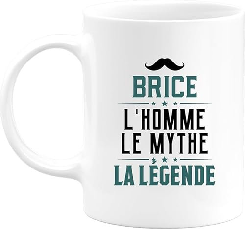 Otshirt Tasse brice l'homme le mythe la légende | Mug Céramique 325ml, Imprimé en France, cadeau humour anniversaire original rigolo humoristique