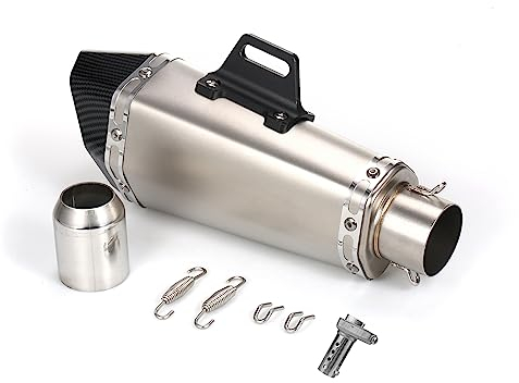 Shkalacar Silenciador de Escape Moto 38-51mm Universal, Tubos de Escape de 1,5 a 2 Pulgadas, Tubo de Cola de Repuesto Resistente a Altas Temperaturas para Motocicleta