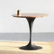 NICOKI Simplicity Runder Esstisch, 70,1 cm breit, schwarzer Holztisch, kleiner Esstisch für Küche, Esszimmer, Wohnzimmer, dunkelbrauner Couchtisch mit Holzakzenten, für kleine Räume, Büro