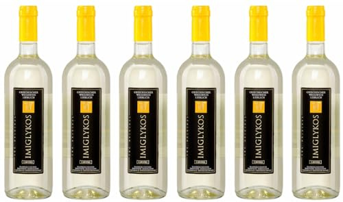 Imiglykos weiß Cavino 6x 0,75l Flasche | Lieblicher Weißwein aus Griechenland | 12% Vol. | + 20ml Jassas Olivenöl