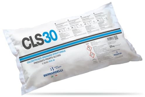 BERNARDELLI - CLS30: calcestruzzo ordinario strutturale predosato pronto all'uso (Sacco da 25 kg)