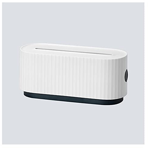 SkVLf Large Capacity Cable Management Box - Hide Wires, Power Strips, and Cords with Mobile Phone Holder - Multifunctional Power Cable Storage Box (White)