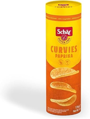 Italian Gourmet Schär Italian Gourmet Curvies Snack alla Paprika | Senza glutine e senza olio di palma, herzhaft gewürzt zum Aperitif oder, Gesamtnettogewicht 510 g + Kostenlos Polpa 400g