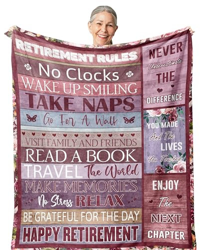 Retirement Gifts for Women/Men, Best Retirement Gifts Ideas, Colleague Leaving Gifts, Funny Farewell Gifts for Coworkers Women, Going Away Gift, Goodbye Gifts for Coworkers/Female Blanket 130X150CM