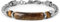 Casisto.J Bracelet homme en Pierre Naturelle en acier inoxydable pour les Onyx en perles naturelles Pierre oeil de tigre avec perles cadeau bijoux en boîte