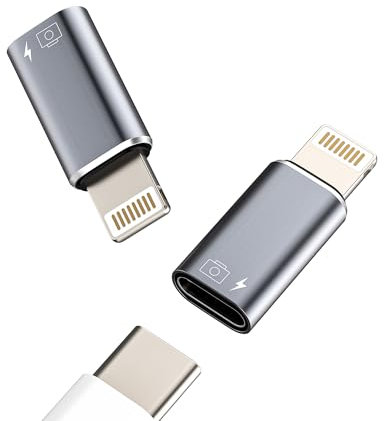 Câble OTG Audio Lot de 2 adaptateurs USB C vers Lightning pour Apple iPhone 14 13 pour iPad Convertisseur Lecteur Carte Adapter Type-C Clavier Femelle Souris Connecteur