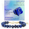 Bivei Perlenarmbänder Naturstein Handmade Heilkristalle Chmuck für Frauen Yoga Schutz Beruhigende Energie Angst Relax（Inspirations Armband - Lapislazuli）