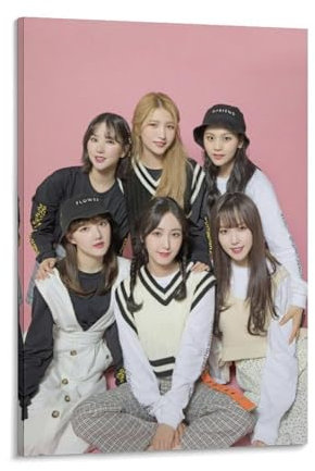 XSQING GFriend K-POP Girl Idol Group Musik Korea Poster Bild Druck Wandkunst Poster Gemälde Leinwand Poster Kunstwerke Zimmer Ästhetisch 60 x 90 cm