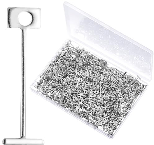 MorningRo 500 Stück 1/16 Zoll Ersatz-Stahlnadeln, Fliesen-Nivelliersystem, 1,5 mm Nivellierer, austauschbarer Stift, wiederverwendbarer Ersatzstahlstift, Fliesen, Konstruktionswerkzeuge für Wand,