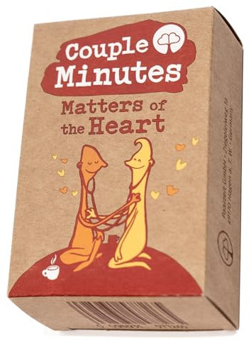 53 Playful Conversation Starters for Couples – CoupleMinutes Matters of The Heart – Gift for Women, Men and Parents, Inspiring question Game for Heartfelt Moments on-The-go (B) Matters of The Heart