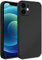 Silicone Case Compatible with iPhone 12 Case Soft Ultra Slim Protective Shockproof Liquid Silicone Phone Case,Anti-Scratch Microfiber Lining, 6.1 Black