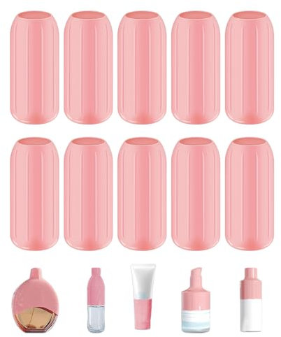 10 Pezzi Manicotti Elastici da Viaggio, Custodia per Bottiglia da Viaggio, Manicotti per Bottiglie in Silicone da Viaggio, Kit Viaggio Liquidi, Accessori Viaggio per Boccette da Viaggio
