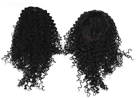 Wasserwellenperücke 75cm Schwarz Chemiefaser Lace Front
