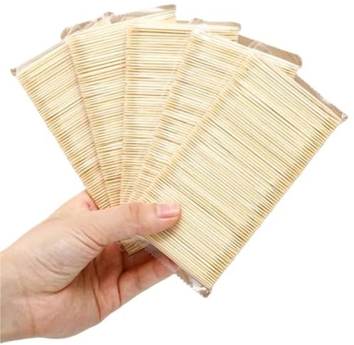 6000 palillos de dientes desechables de bambú para el hogar, restaurante, hotel, mesa de comedor, accesorios portátiles, herramientas de limpieza de dientes para frutas