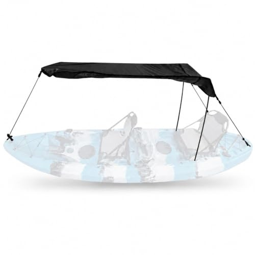 Cyrank Canopy d'ombre de Kayak, Parapluie Pliable de Kayak Portable Parasol auvent de Bateau de Tissu d'Oxford pour la pêche de canoë de Bateau Fou