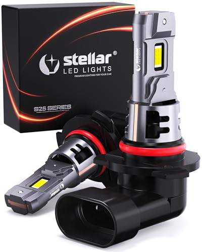 Stellar Lampe 9006/HB4 – 6500K Diamond White, +200% Helligkeit, 1:1 Halogen Größe, Halogen-Brenner-Ersatz, IP68 Wasserdicht, 3-Min Plug & Play, 1 Jahre Garantie, 1 Paar