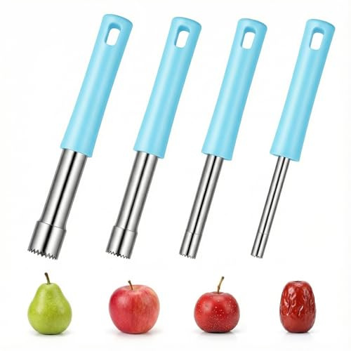 4 st Äppelkärnare borttagare, Apple Core-borttagare, fruktkärnare borttagare, 304 rostfritt stål päronkärnborttagare frökärnor verktyg för hem- och kökstillbehör