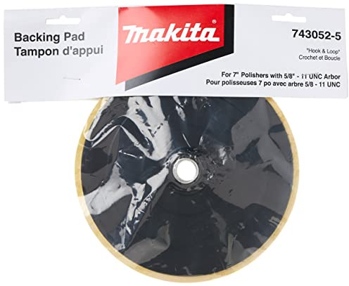 Makita 743052-5 7-Inch Hook and Loop Back-Up Pad | Durable Rubber Construction | Secure Disc Attachment | Easy Installation | Reliable Fit | Consistent Sanding