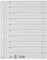 Leitz Register für A4, Deckblatt und 10 Trennblätter, Taben individuell zuschneidbar, 25 Stück, Überbreite, Grau, 100% Recyclingkarton, 16503085