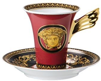 Versace Rosenthal Espressotasse mit Untere Medusa rot