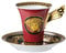 Versace Rosenthal Espressotasse mit Untere Medusa rot
