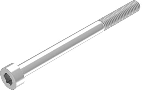 SECCARO Vis cylindriques M6 x 75 mm inox V2A VA A2, DIN 912 / ISO 4762, six pans creux, filetage partiel, 20 pièces