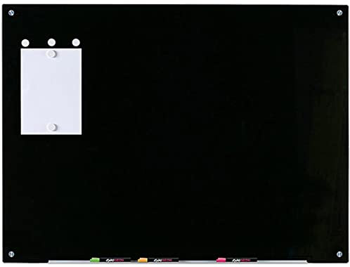 Audio-Visual Direct Magnetic Glass Board (Black, 80 x 110 cm)