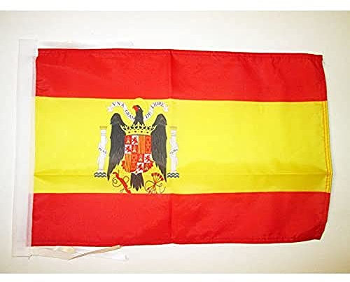 BANDERA de ESPAÑA DE FRANCO 45x30cm - BANDERINA FRANQUISTA ESPAÑOLA 30 x 45 cm cordeles - AZ FLAG