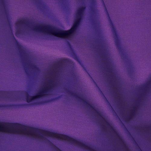 Plain Purple Polycotton Fabric (Per Metre) by Nortex Mill