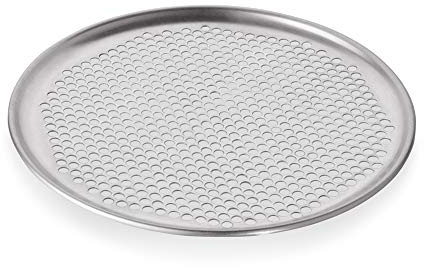 WAS 2288 250 Aluminium Pizzablech, Perforiert, 25cm Durchmesser, 0.65cm Höhe
