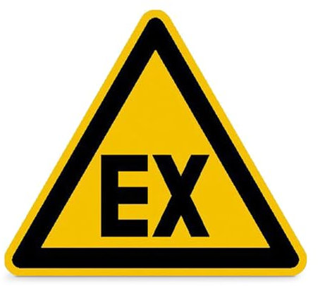 Betriebsausstattung24® Warnschild Warnung vor explosionsfähiger Atmosphäre, Alu geprägt, 500 mm