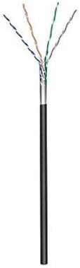 Goobay 57295 CAT 5e Cavo di Rete per Esterni, F/UTP, Nero, 100m Length