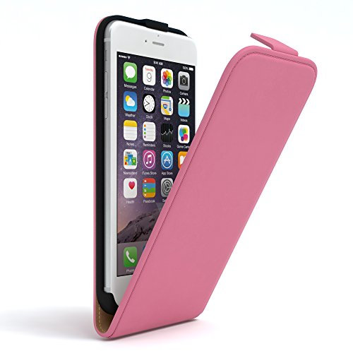 EAZY CASE Hülle kompatibel mit iPhone 6 / 6S Flip Cover zum Aufklappen, Handyhülle aufklappbar, Schutzhülle, Flipcover, Flipcase, Flipstyle Case vertikal klappbar, aus Kunstleder, Rosa