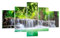 Moderne Impression sur Verre Eau parc nature paysage Image Tableau en Verre Decoration Murale 125x70cm Deco Cadre Salon Chambre Triptyque 5 parties Petit Tableaux Decoratifs Muraux Art GEA125x70-2502