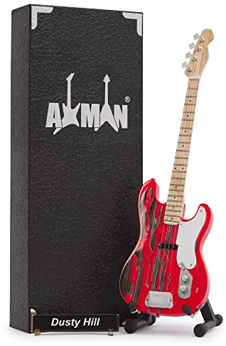 Dusty Hill (ZZ Top) - Miniatur-Gitarren-Replik – Musikgeschenke – handgefertigte Verzierung