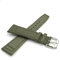 Richie strap 20 mm, 21 mm, 22 mm, Canvas-Lederarmband, passend für IWC-Pilotenuhren, Hellgrün (silberfarbene Schnalle), 22 mm, Armband
