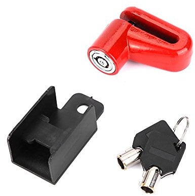 Disc Lock Motorbike,Lightweight Bike Lock,Cycle Disc Brake Lock, Mini Anti Theft Wheel Security Lock with Plastic Frame & Keys for Mountain Road Bike Cycling Rotor Disc Brake Wheel Lock