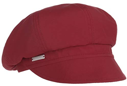 Seeberger Rainy Day Ballonmütze Damencap Newsboy-Mütze Baker-Boy-Mütze Regencap Wintercap (One Size - rot)