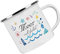 Crealuxe Emaille Tasse Meer macht Glücklich - Kaffeetasse mit Motiv, Campingtasse, bedruckte Emailletasse mit Wunschtext