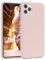 EAZY CASE Premium Silikon Handyhülle kompatibel mit iPhone 11 Pro Max, Slimcover mit Kameraschutz und Innenfutter, Silikonhülle, Schutzhülle, Bumper, Handy Case, Hülle, Softcase, Altrosa, Rosa