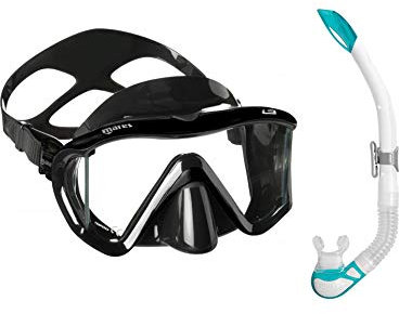 Mares i3 + Bay Schnorchelset (schwarz-Aqua)