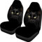 Showudesigns Auto Vordersitzbezüge Waschbar Katze Druck Satteldecke Auto Sitzbezug Vordersitze Schwarz Mode Deko 2 Stück